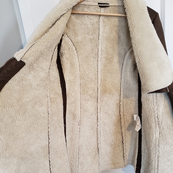SISLEY Faux Suede and Sherpa Coat - Picture 5 of 8